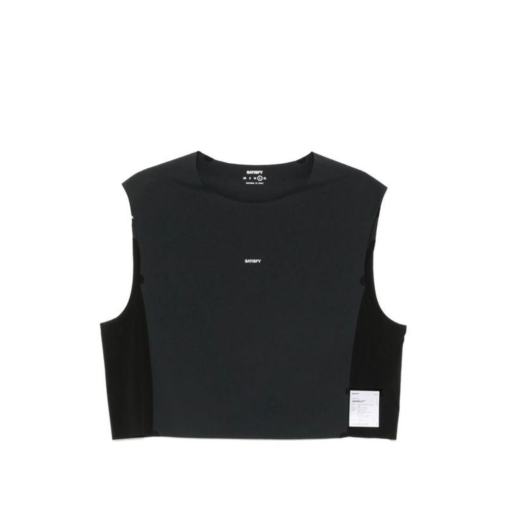 Satisfy Black Polo Shirts - Performance T-Shirts & Vests Men